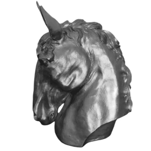 Handmade Horse Head Statue, Elegant Horse Figurine, Horse Head Statue, Horse Sculpture Art, Polyester Horse Statue, Elegant Horse Decor