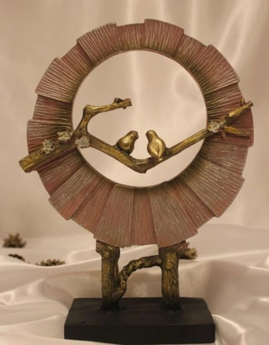 Circular Birds on Branch Sculpture, Round Tree Branch Statue, Tree of Life Sculpture, Abstract Nature Art, Circular Birds Decor, Circular Birds Sculpture, Circular Birds Statue