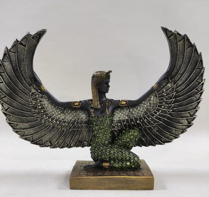Egyptian Maat Statue with Open Wings, Ancient Egypt Maat Sculpture, Egyptian Winged Maat Figurine, Egyptian Mythology Statue of Maat, Maat Sculpture, Maat Statue, Maat Decor