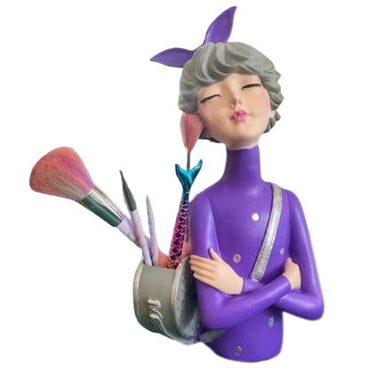 Cute Girl Sculpture with Bag, Girl Sculpture, Elegant Girl Decor, Girl with Bag Decor, Charming Tabletop Decor, Valentine’s Gift Ideas, Girl Sculpture, Girl Statue, Girl Decor