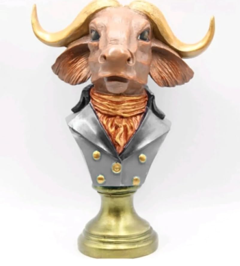 Buffalo Man Statue, Handmade Buffalo Sculpture, Buffalo Head Statue, Elegant Buffalo Head Sculpture, Buffalo Sculpture, Buffalo Man Decor, Buffalo Head Statue, Buffalo Head Sculpture