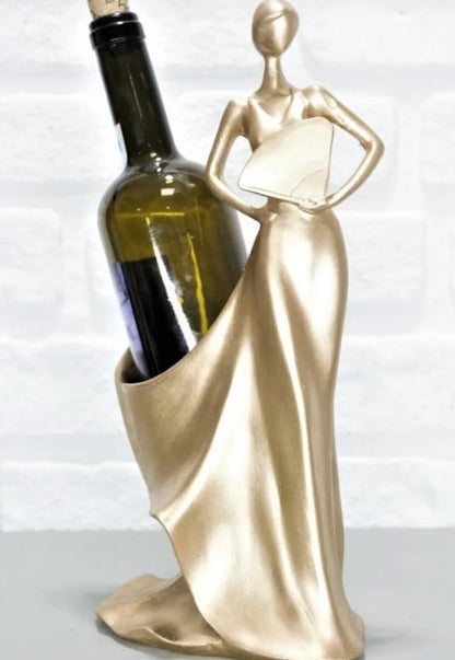 Elegant Woman Wine Rack Sculpture, Lady Wine Holder Statue, Woman Wine Rack, Modern Woman Sculpture Wine Rack, Artistic Bar Decor