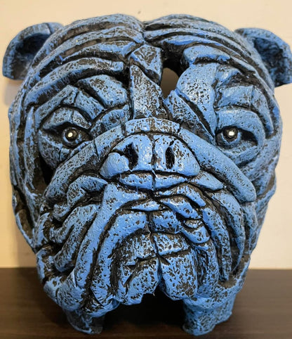 Abstract Bulldog Sculpture, Geometric Bulldog Head Statue, Bulldog Head Sculpture, Polyester Bulldog Wall or Shelf Sculpture, Bulldog Decor