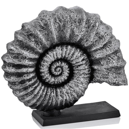 Seashell Sculpture, Fossil Shell Statue, Shell Art Decor, Oceanic Home Decor, Ocean Inspired Sculpture, Seashell Figurine, Ocean Sculpture,Nautilus Shell Decor