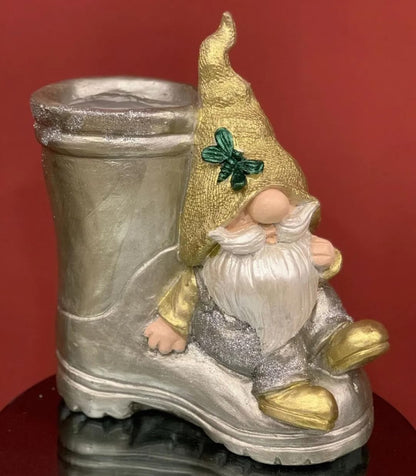 Santa Claus Boots Figurine, Decorative Santa Claus, Christmas Decorations, Santa Boots Statue, Christmas Gift, Gnome Sculpture, Gnome Decor, Gnome Object, Gnome Statue, Gnome Figurine