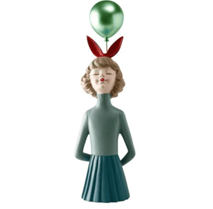 Girl Balloon Statue with Skirt and Bunny Ears, Girl Balloon Statue, Unique Gift Statue, Girl Sculpture Decor, Girl Balloon Sculpture, Girl Balloon Decor, Girl Balloon Objects