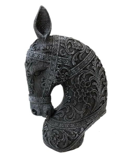 Ornate Horse Head Sculpture, Elegant Horse Figurine, Decorative Horse Head, Polyester Horse Decor, Horse Lover Gift, Modern Horse Bust, Horse Head Decor, Horse Head Statue