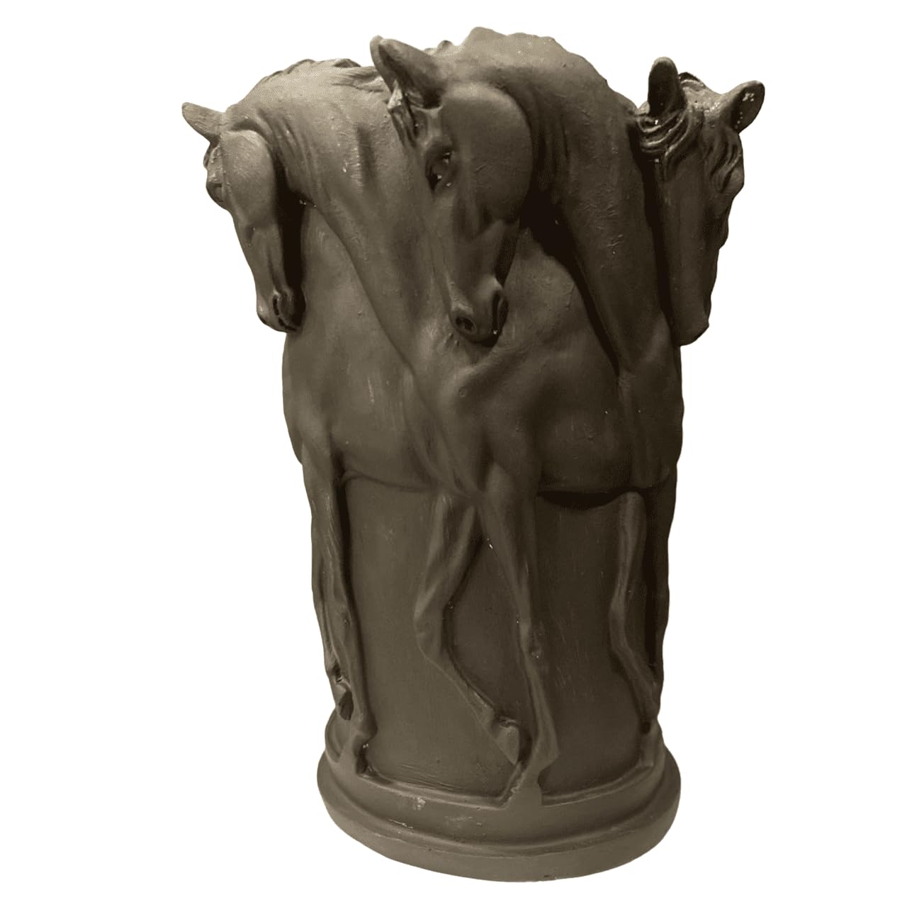 Horse Themed Vase, Gift For Horse Lovers, Decorative Vase With Horses, Horse Motif Decor, Horse Flowerpot, Horse Statue Vase, Horse Vase