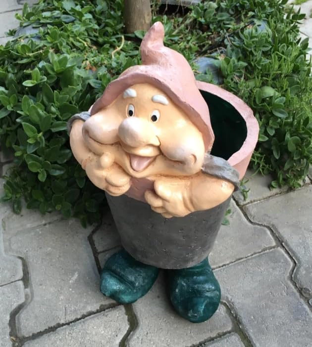 Large Gnome Flower Pot For Garden, Modern Home Garden Plant Pot, Large Polyester Flowerpot, Garden Gnome Decor, Garden Gnome Vase, Gnome Vase, Polyester Flowerpot, Gnome Flowerpot