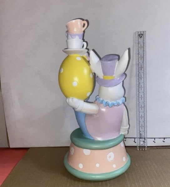 Alice in Wonderland Style Spring Home Decor, Easter Bunny Statue, Easter Shelf Sitter, Quirky Rabbit Statue, Bunny Easter Figurine, Easter Rabbit Statue, Rabbit Decor, Bunny Decor