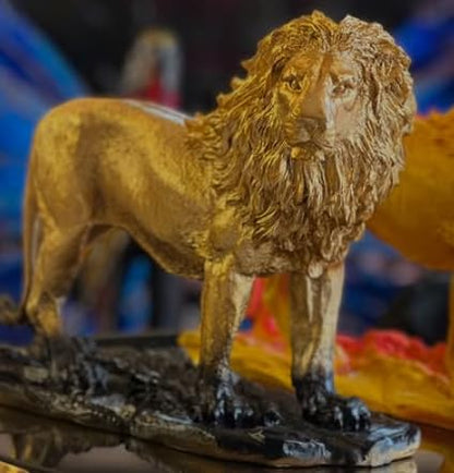 Majestic Lion Statue, Lion Figurine, Handmade Lion Sculpture for Shelf or Desk Display, Lion Statue Decor, Animal Sculpture Gift