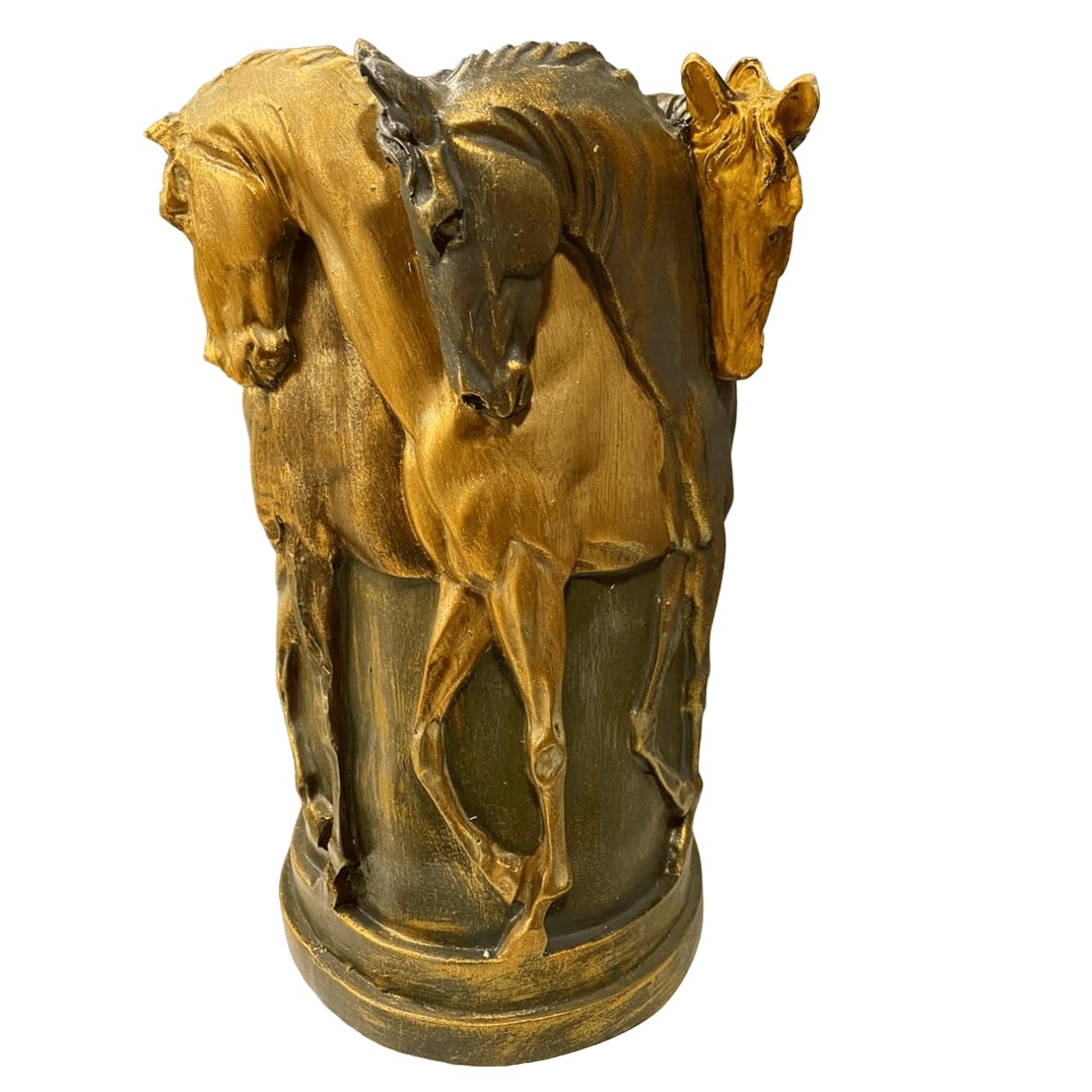 Horse Themed Vase, Gift For Horse Lovers, Decorative Vase With Horses, Horse Motif Decor, Horse Flowerpot, Horse Statue Vase, Horse Vase
