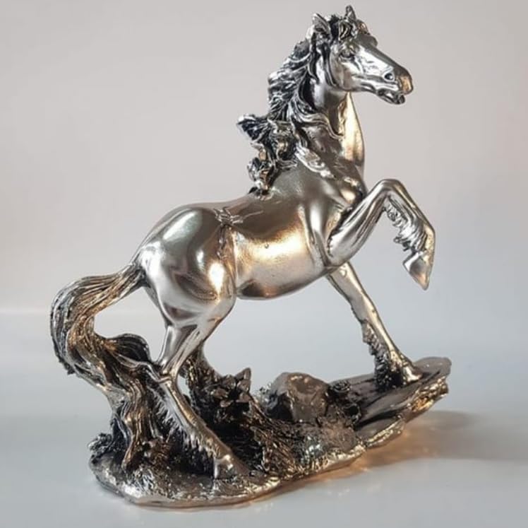 Handcrafted Horse Statue, Modern Animal Statue, Polyester Horse Art, Modern Horse Decor, Horse Lover Decor, Horse Sculpture, Horse Statue