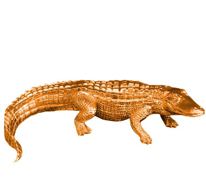Crocodile Sculpture, Handcrafted Polyester Crocodile Decor, Polyester Crocodile Decor, Alligator Statue, Crocodile Statue for Modern Decor