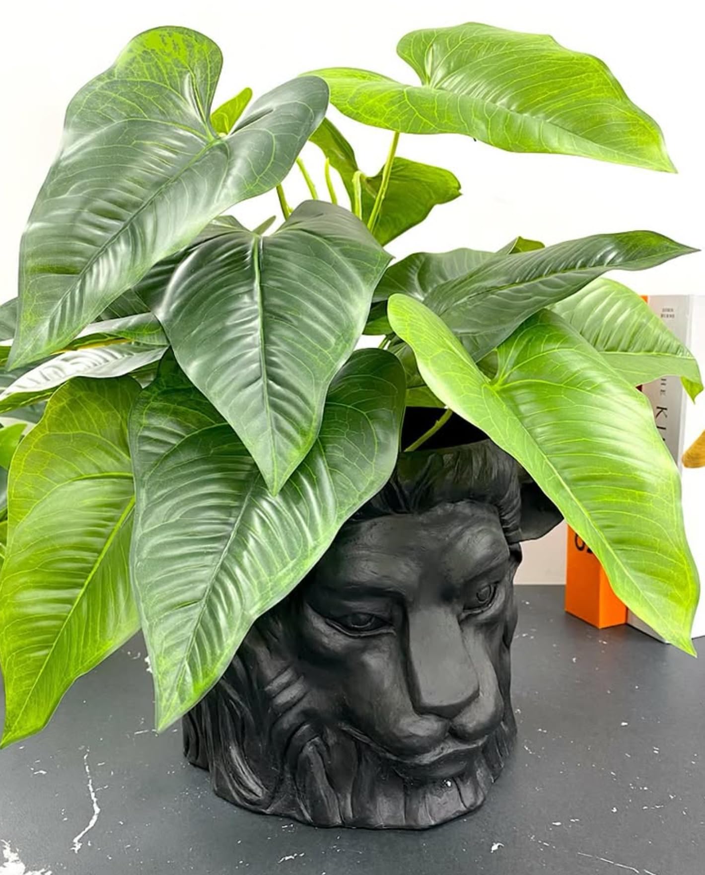 Lion Head Planter, Decorative Animal Pot, Modern Jungle Theme Vase, Unique Home Decor, Gift for Plant Lovers, Lion Head Pot, Lion Planter, Modern Lion Planter, Lion Head Flower Pot