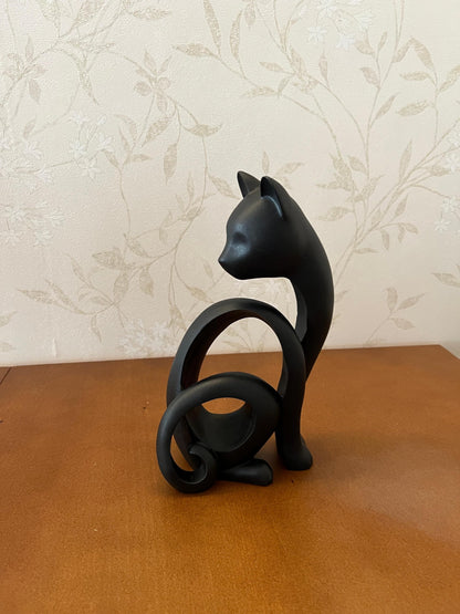 Abstract Cat Sculpture, Minimalist Cat Figurine, Geometric Cat Ornament, Cat Lover Gift, Home Accent, Geometric Cat Statue, Cat Sculpture, Cat Figurine