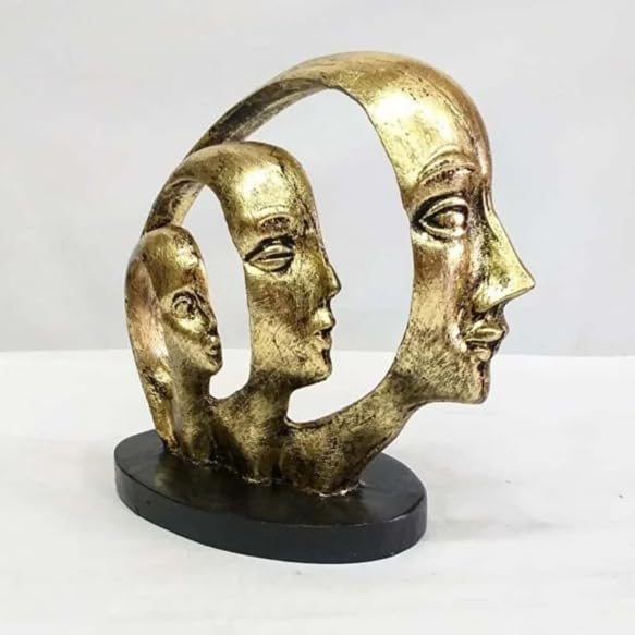 Dreifache Gesichtsskulptur, Abstraktes Gesicht Art Decor, Trio-Gesichtsstatue, Moderne abstrakte Skulptur, Wohndekor-Akzente, Gesichtsskulptur, Gesichtsdekor, Gesichtsstatue, Gesichtsobjekte