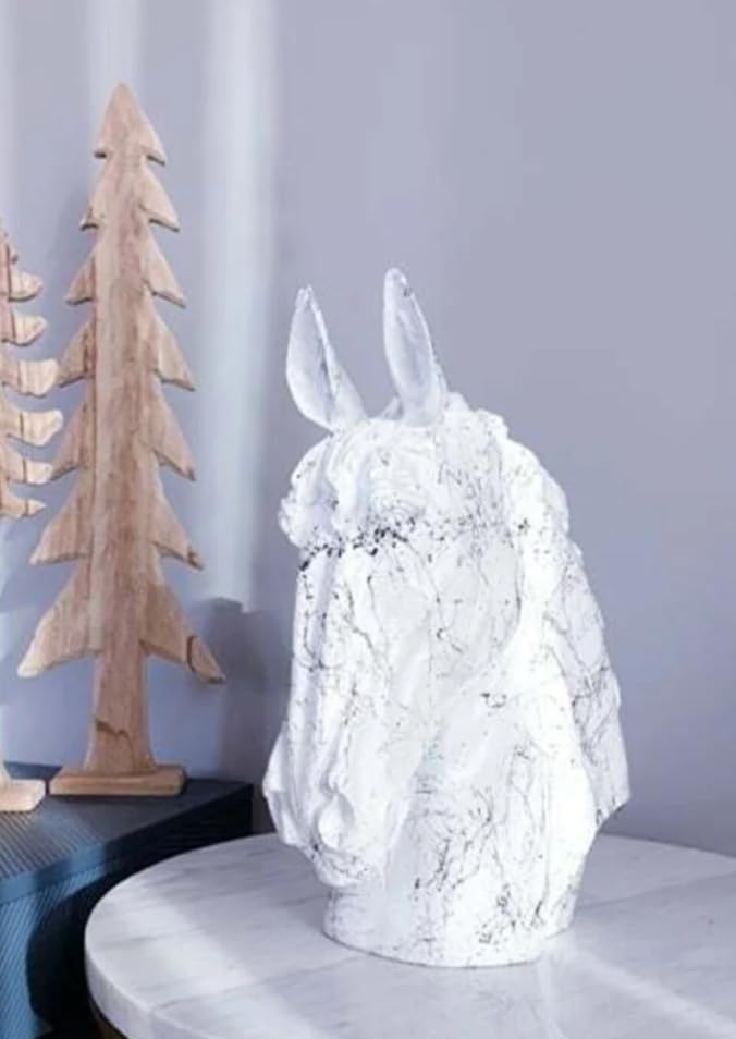 Handmade Horse Head Statue, Elegant Horse Figurine, Horse Head Statue, Horse Sculpture Art, Polyester Horse Statue, Elegant Horse Decor