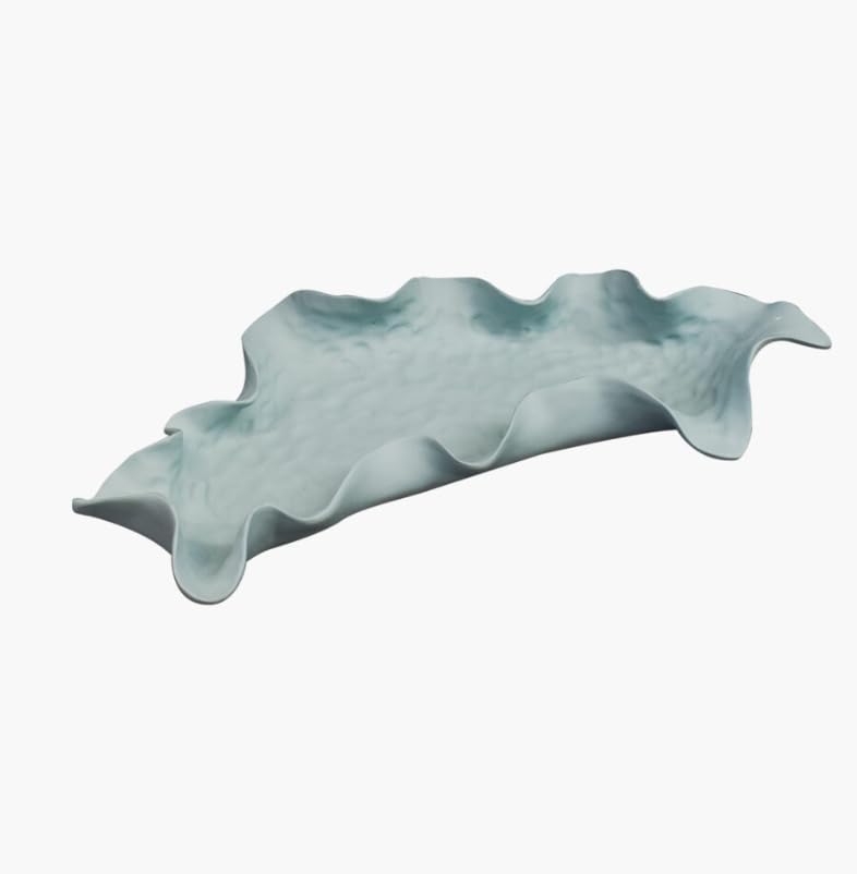 Wavy Edge Decorative Tray Set, Wavy Edge Tray, Modern Decorative Bowl, Unique Centerpiece Tray, Stylish Catch All Tray, Wavy Design Bowl, Modern Art Decor, Wavy Art Decor