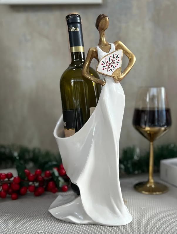 Elegant Woman Wine Rack Sculpture, Lady Wine Holder Statue, Woman Wine Rack, Modern Woman Sculpture Wine Rack, Artistic Bar Decor