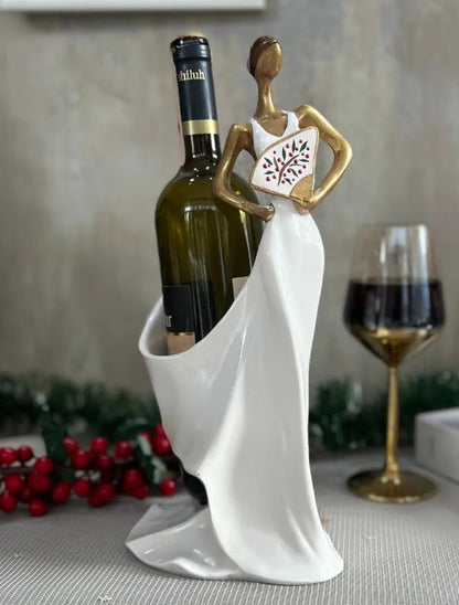 Elegant Woman Wine Rack Sculpture, Lady Wine Holder Statue, Woman Wine Rack, Modern Woman Sculpture Wine Rack, Artistic Bar Decor