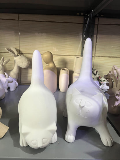 Minimalistisches Katzenstatuen-Set, Moderne Katzenskulpturen, Wohndekor, Minimalistisches Katzendekor, Katzenskulptur, Moderne Katzenstatuen, Geschenkidee für Katzenliebhaber