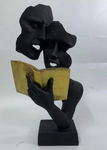 Couple Reading a Book Sculpture, Romantic Book Lovers Gift, Reading Couple Statue, Book Reading Art Decor, Book Lover Statue, Love Statue, Book Statue, Book Decor