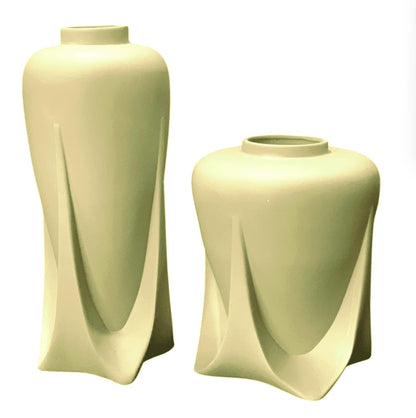 Modern Ceramic Vases Set of 2 or Single Piece, Unique Art Pottery Vase for Table or Shelf Display, Ceramic Modern Vase, Tall Modern Pottery