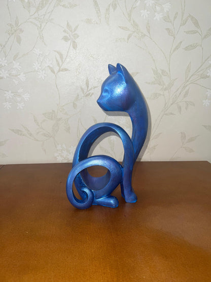 Abstract Cat Sculpture, Minimalist Cat Figurine, Geometric Cat Ornament, Cat Lover Gift, Home Accent, Geometric Cat Statue, Cat Sculpture, Cat Figurine