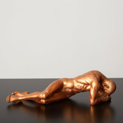 Scultura di figura maschile sdraiata, statua astratta del corpo umano, statua artistica di figura maschile, opera d'arte del corpo maschile, scultura di figura maschile, scultura maschile, statua maschile, decorazione maschile