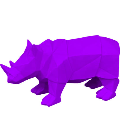 Modern Geometric Rhino Statue in Cubic Design, Geometric Rhino Sculpture, Cubic Rhino Statue, Minimalist Rhino Decor, Abstract Rhino Decor
