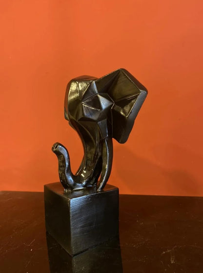 Elephant Bookends Set, Unique Geometric Bookends, Cubic Bookends, Elephant Bookends, Polyester Bookends, Modern Elephant Bookends