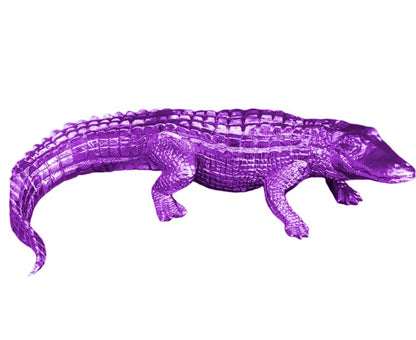 Crocodile Sculpture, Handcrafted Polyester Crocodile Decor, Polyester Crocodile Decor, Alligator Statue, Crocodile Statue for Modern Decor