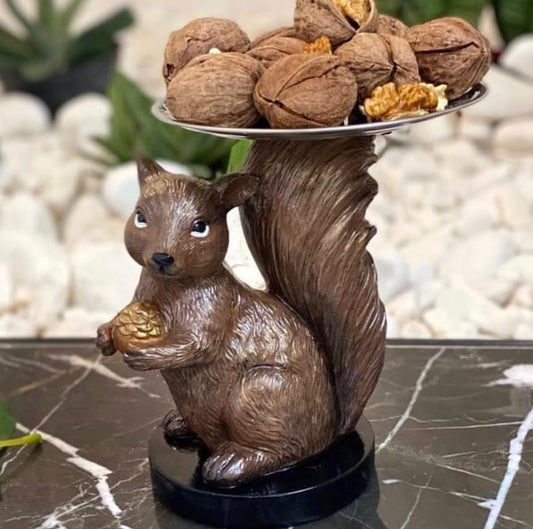 Adorable Squirrel Nut Bowl, Animal Serving Tray, Woodland Home Decor, Squirrel Nut Bowl, Squirrel Tray Decor, Squirrel Sculpture, Squirrel Statue, Squirrel Decor, Squirrel Figurine