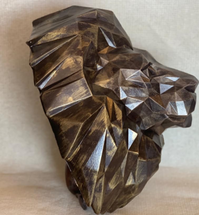 3D Lion Head Wall Sculpture, Geometric Lion Wall Art, Abstract Lion head Wall Decor, Lion Head Wall Decor, Lion Head Wall Sculpture, Lion Head Wall Statue, Lion Head Wall Decor