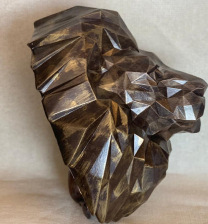 3D Lion Head Wall Sculpture, Geometric Lion Wall Art, Abstract Lion head Wall Decor, Lion Head Wall Decor, Lion Head Wall Sculpture, Lion Head Wall Statue, Lion Head Wall Decor