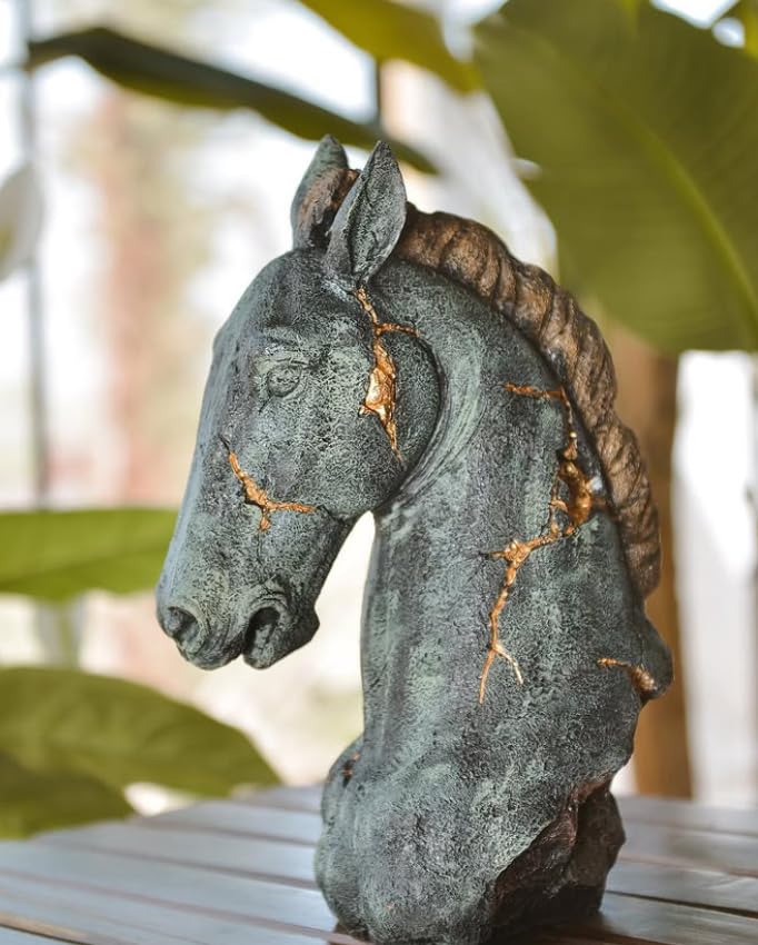 Elegant Horse Head Sculpture, Horse Head Statue, Horse Lover Gift Idea, Luxury Horse Figurine, Modern Equestrian Art, Horse Head Sculpture, Horse Head Decor, Horse Head Figurine