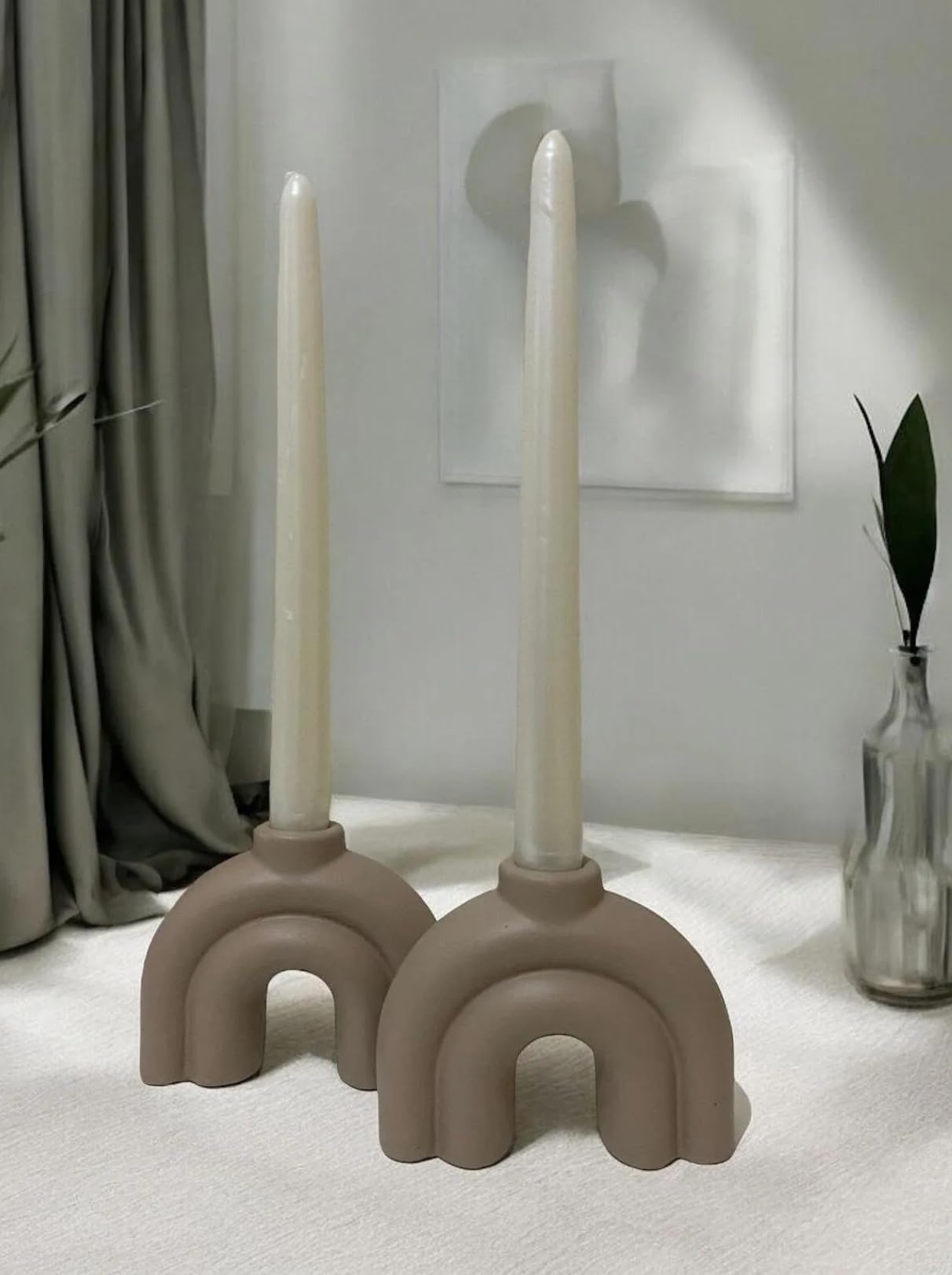 Kerzenständer im Vintage-Stil, Kerzenständer aus Keramik, handgefertigter Kerzenständer, kleiner Kerzenständer, Kerzenständer