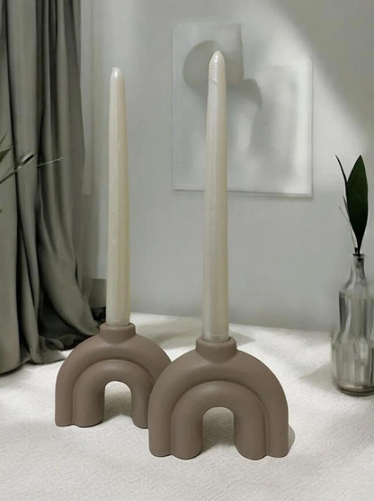 Kerzenständer im Vintage-Stil, Kerzenständer aus Keramik, handgefertigter Kerzenständer, kleiner Kerzenständer, Kerzenständer