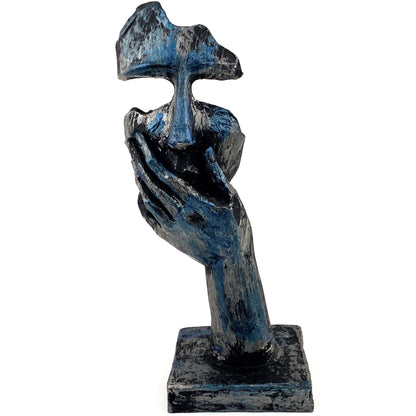 Moderne Kunstbüste, Hand- und Gesichtsstatue, einzigartiges Wohndekor, abstrakte Gesichtsskulptur, modernes Kunstdekor, abstraktes Gesichtsdekor, Gesichtsdekor, Hand- und Gesichtsskulptur, moderne Kunststatue