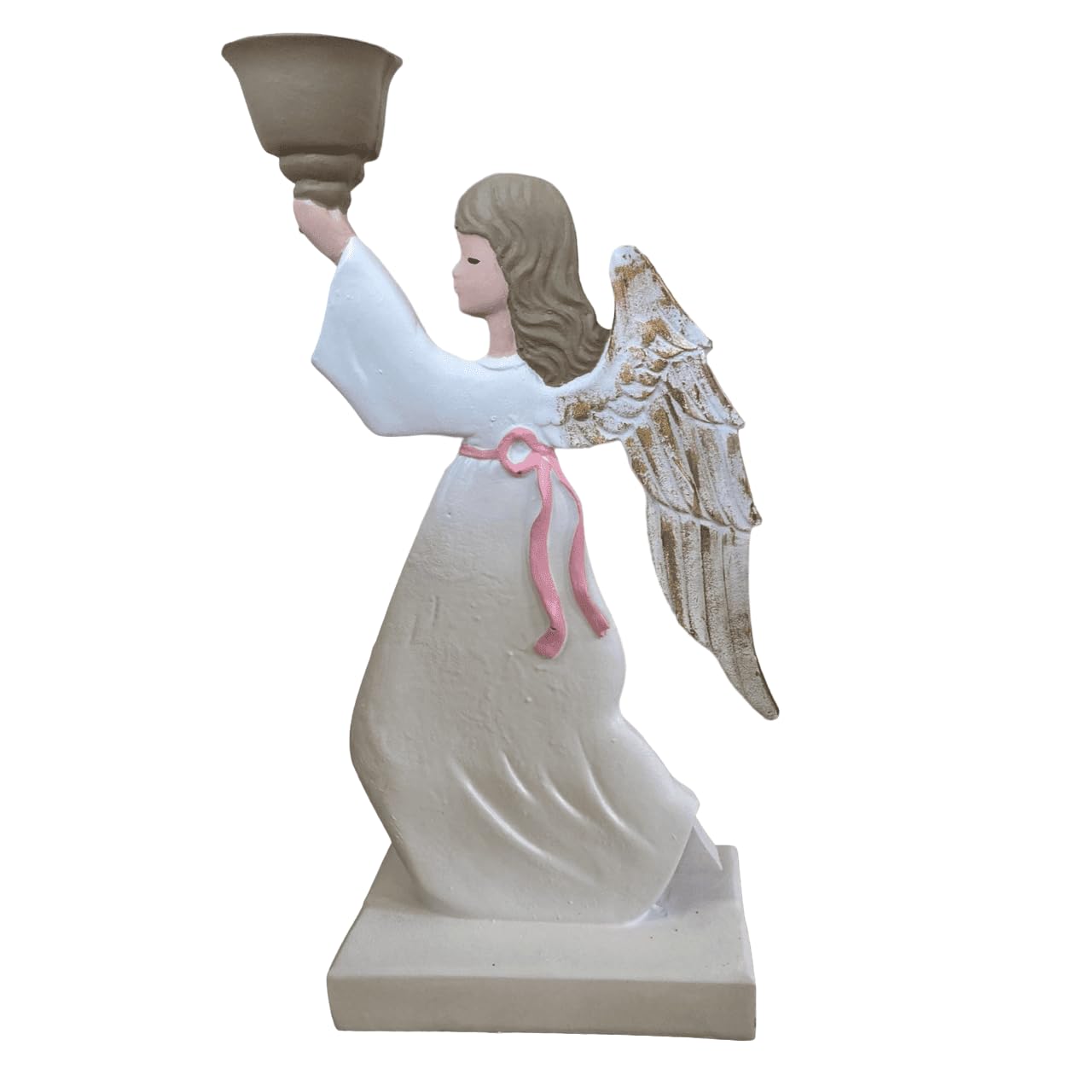 Portacandele a forma di angelo alato, portacandele a forma di angelo, portacandele a forma di angelo, portacandele a forma di bambina, portacandele a forma di statuina di angelo