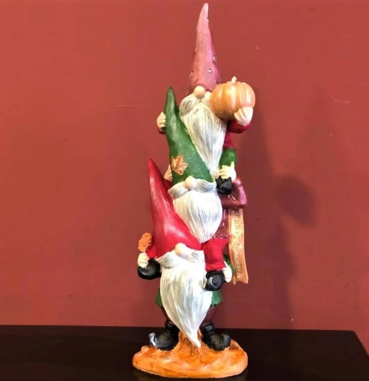 Pumpkin Harvest Gnome Figurine, Autumn Gnome Sculpture, Gnome Sculpture, Holiday Gift, Seasonal Gnome Sculpture, Gnome Figurine, Gnome Decor