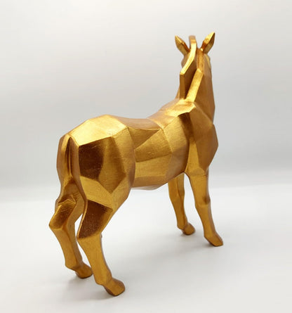 Zebra Statue, Geometric Zebra Sculpture, Cubic Zebra Statue, Abstract Zebra Sculpture, Zebra Figurine with Geometric Style, Zebra Sculpture