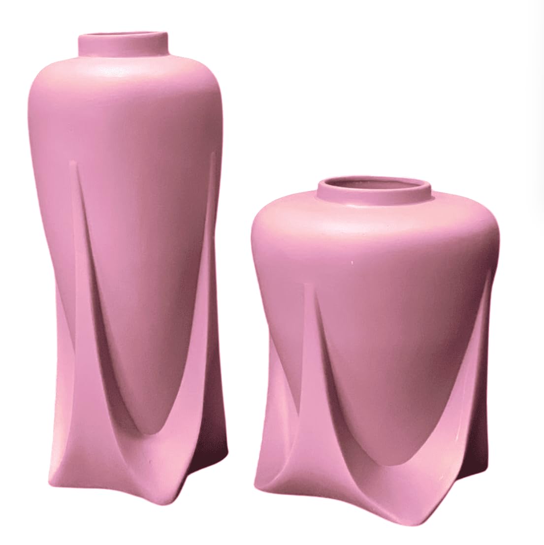 Modern Ceramic Vases Set of 2 or Single Piece, Unique Art Pottery Vase for Table or Shelf Display, Ceramic Modern Vase, Tall Modern Pottery