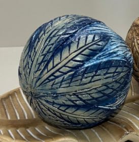Decorative Textured Sphere, Round Accent Ball, Decorative Accent Ball, Modern Table Decor, Textured Sphere Decor, Geometric Art Ball