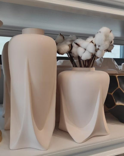 Modern Ceramic Vases Set of 2 or Single Piece, Unique Art Pottery Vase for Table or Shelf Display, Ceramic Modern Vase, Tall Modern Pottery
