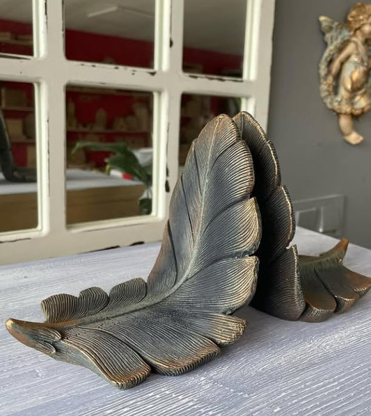 Feather Bookends for Shelves and Desk, Decorative Bookends, Unique Gifts for Book Lovers, Feather Bookends, Unique Book Lover Gifts, Feather Bookshelf, Feather Home Decor