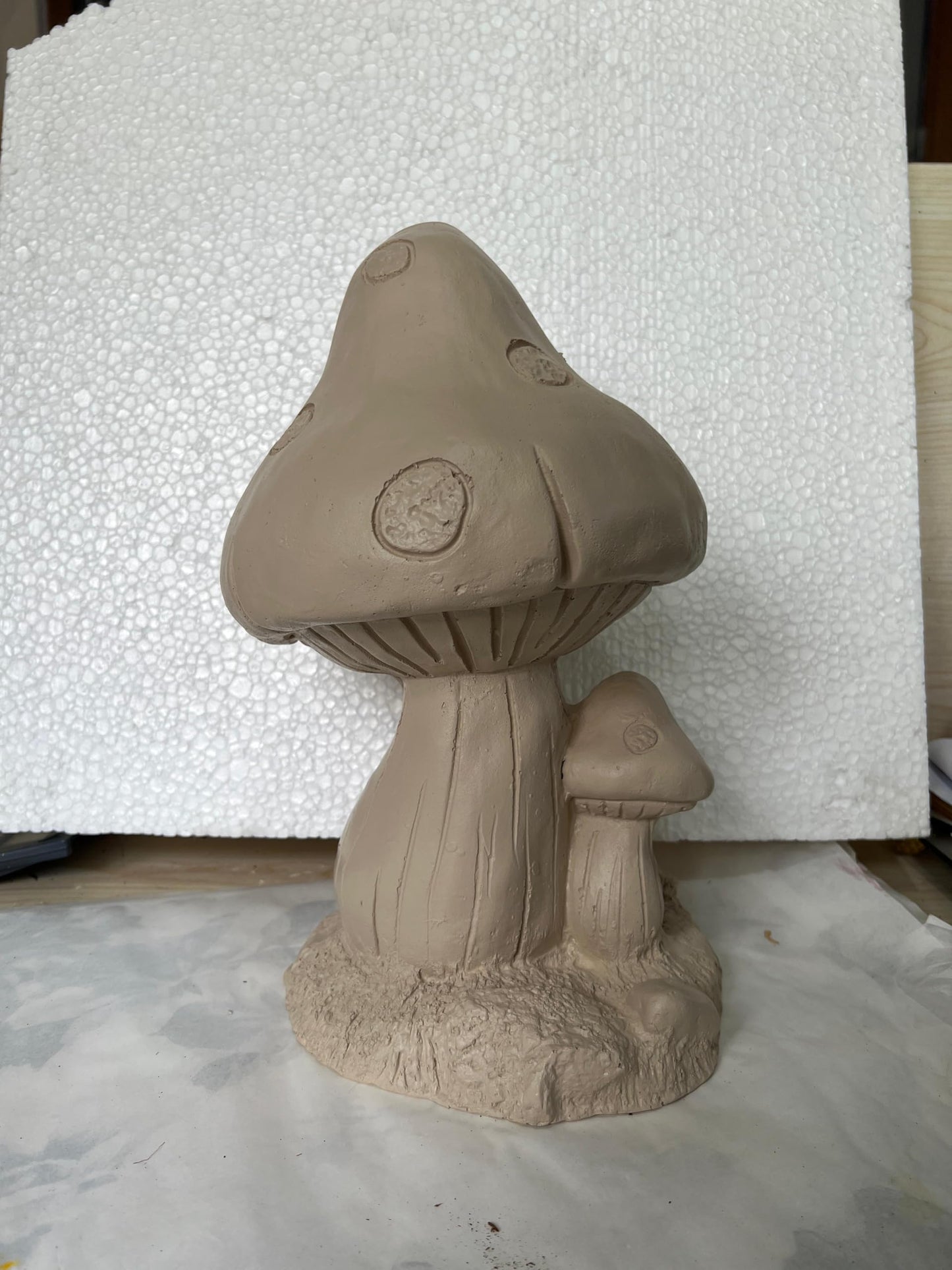 Toadstool Mushroom Figurines Set of 2, Mushroom Home Decor, Toadstool Decor, Whimsical Mushroom Art, Mushroom Figurine Pair, Mushroom Decor