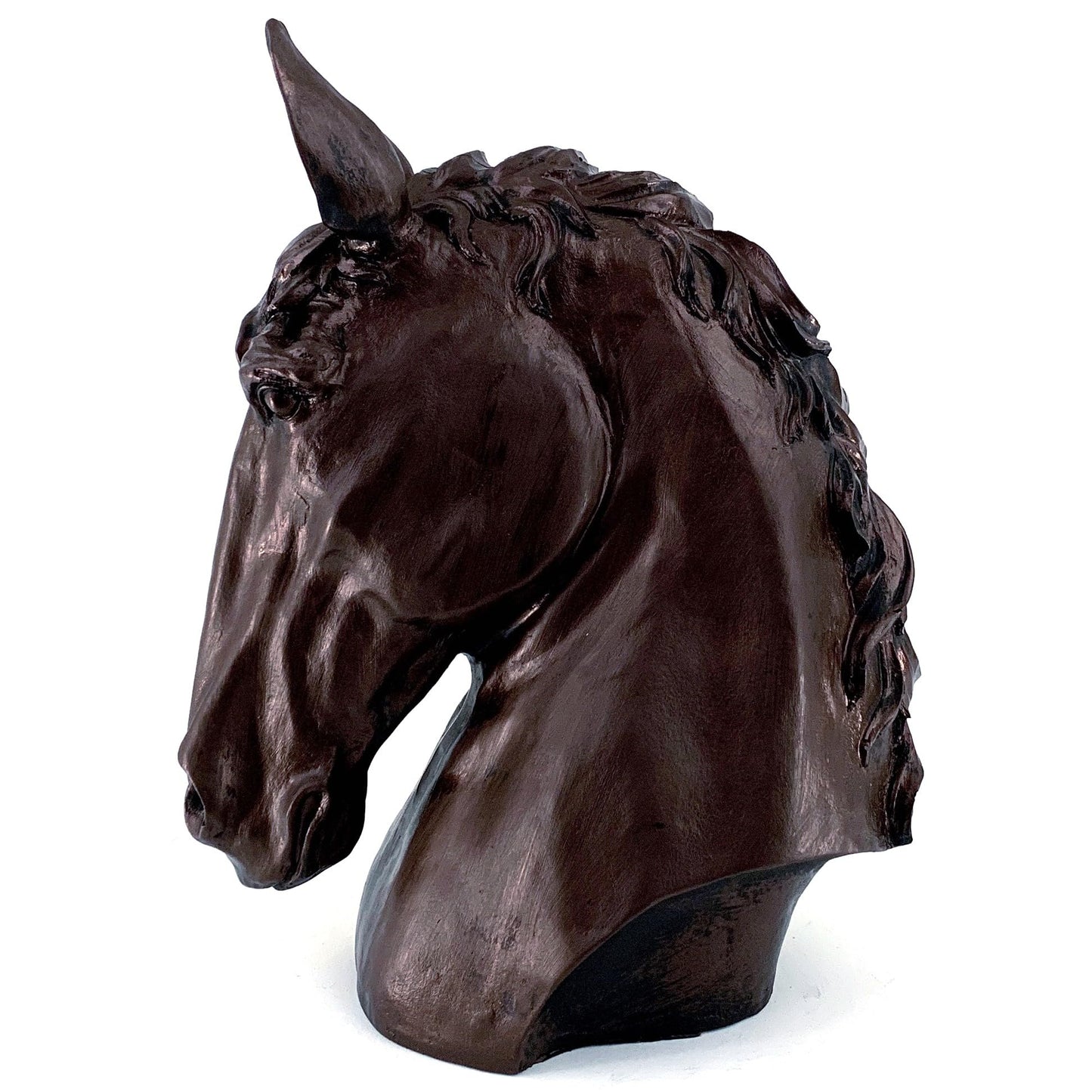 Handmade Horse Head Statue, Elegant Horse Figurine, Horse Head Statue, Horse Sculpture Art, Polyester Horse Statue, Elegant Horse Decor