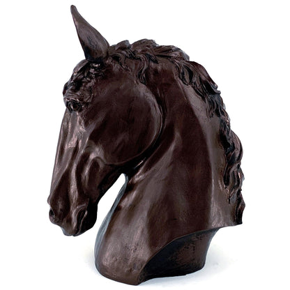 Handmade Horse Head Statue, Elegant Horse Figurine, Horse Head Statue, Horse Sculpture Art, Polyester Horse Statue, Elegant Horse Decor
